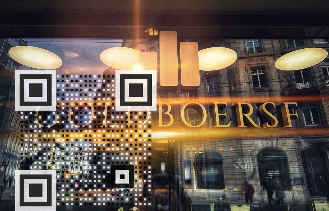 Secure QR Code mit einem Gebäudemotiv in der Codefläche